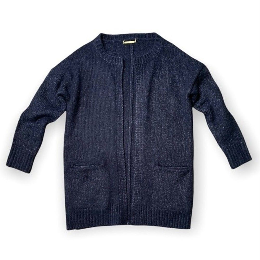 Juicy Couture Cardigan Women's XS Alpaca Wool Blue Knit Chunky City Sweater